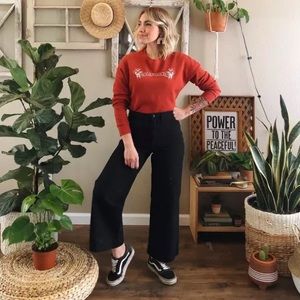 Madewell | Wide-Leg Crop Jeans in Black